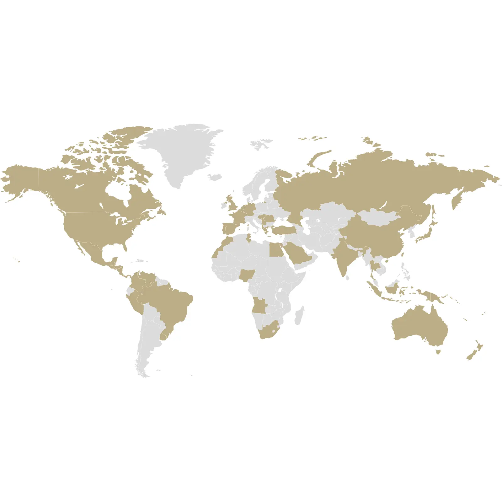 Carte du réseau mondial CENTURY 21